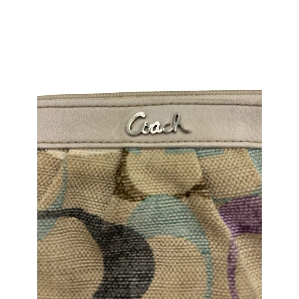 Coach Signature Wristlet Canvas‎ Pastel Colors ID holder Classic Y2K